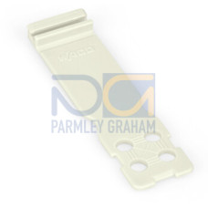 Strain relief plate, for female and male connectors, 15 mm wide, light gray