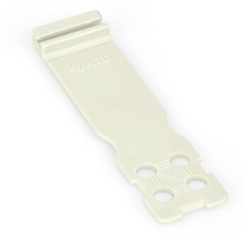 Strain relief plate, for female and male connectors, 15 mm wide, light gray