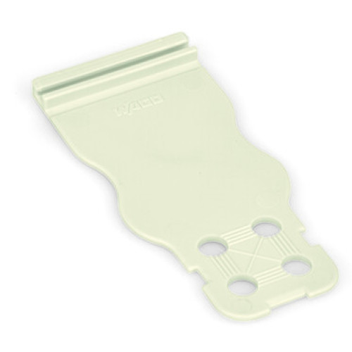 Strain relief plate, for female and male connectors, 30 mm wide, light gray