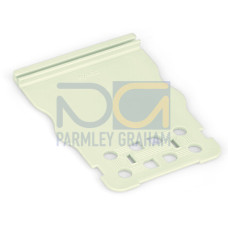 Strain relief plate, for female and male connectors, 51 mm wide, light gray