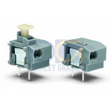 Stackable 2-conductor PCB terminal block, 0.75 mm&sup2;, Pin spacing 10/10.16 mm, gray