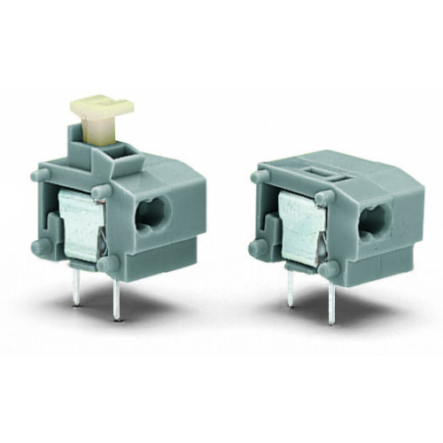 Stackable 2-conductor PCB terminal block, 0.75 mm&sup2;, Pin spacing 10/10.16 mm, gray