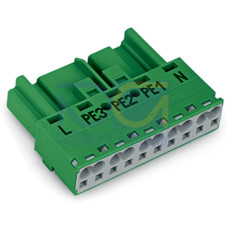 Plug, 5-pole, Cod. Q, green