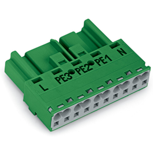 Plug, 5-pole, Cod. Q, green