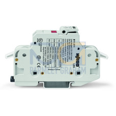 2-conductor fuse holder&nbsp;&nbsp;&nbsp;, for cylindrical fuses 10 x 38 mm,  13/32" x 11/2", 1-pole, light gray