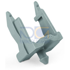 Mounting carrier, 2-pole, for sockets and plugs, gray