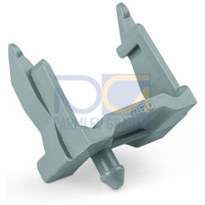 Mounting carrier, 3-pole, for sockets and plugs, gray