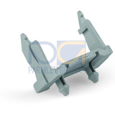 Mounting carrier, 4-pole, for sockets and plugs, gray