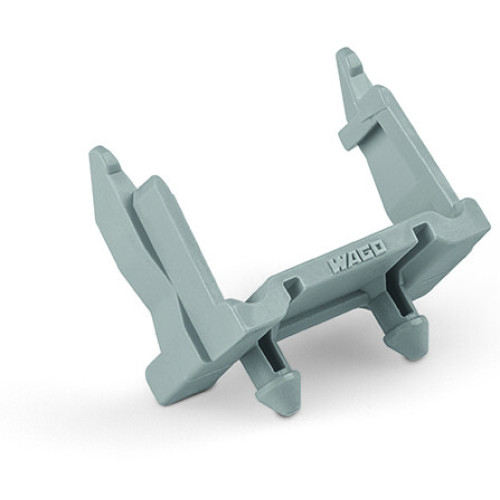 Mounting carrier, 4-pole, for sockets and plugs, gray