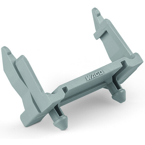 Mounting carrier, 5-pole, for sockets and plugs, gray