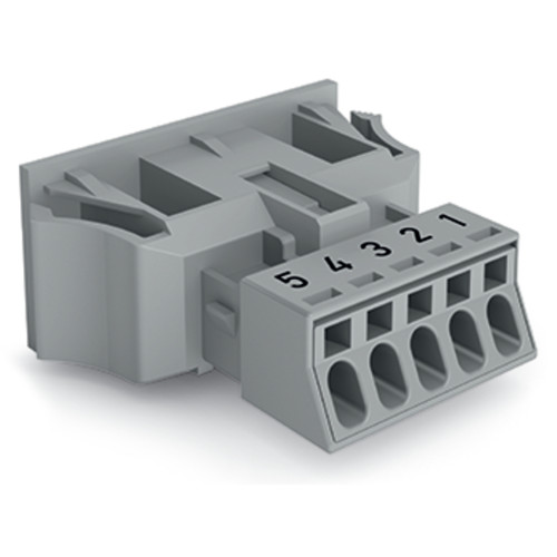 Snap-in plug, 5-pole, Cod. B, gray