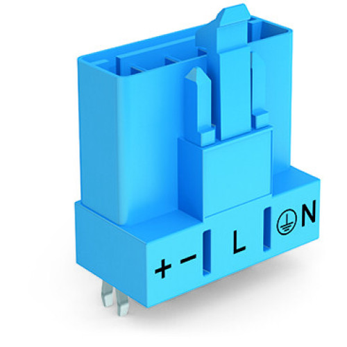 Plug for PCBs, straight, 5-pole, blue