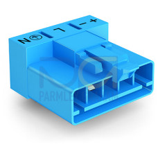 Plug for PCBs, angled, 5-pole, blue