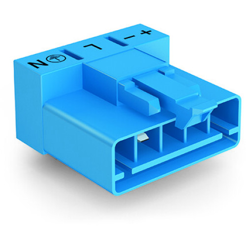 Plug for PCBs, angled, 5-pole, blue