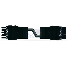 pre-assembled interconnecting cable, Eca, Socket/plug, black