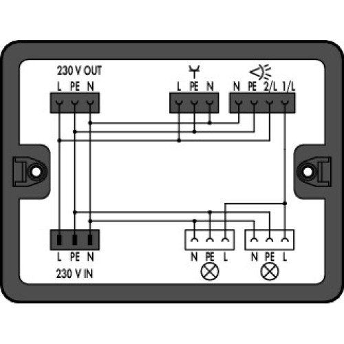 Distribution box, Motion/presence detector, 1 input, black