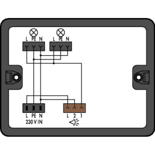 Distribution box, Motion/presence detector, 1 input, black