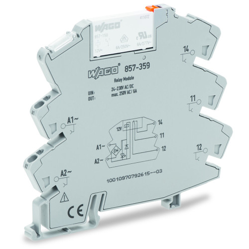 Relay module, Nominal input voltage: 24  230 V AC/DC, 1 changeover contact, Limiting continuous cur