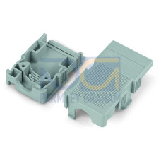 Strain relief housing, for female and male connectors, 2 parts, gray