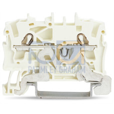 2-conductor shield terminal block, 2.5 mm&sup2;, side and center marking, white