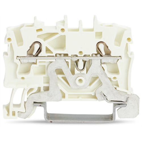 2-conductor shield terminal block, 2.5 mm&sup2;, side and center marking, white