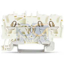 3-conductor shield terminal block, 2.5 mm&sup2;, side and center marking, white