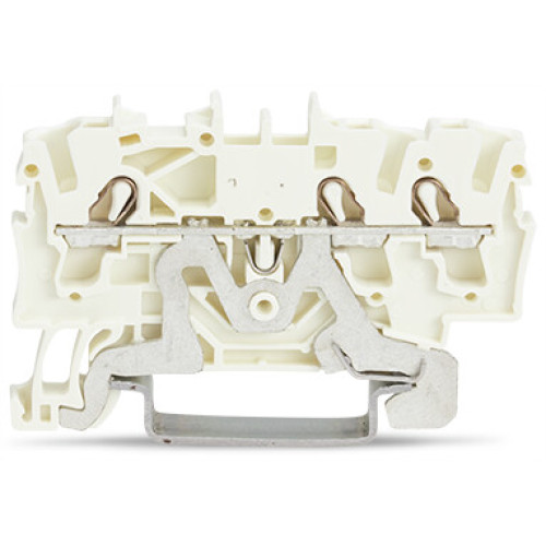 3-conductor shield terminal block, 2.5 mm&sup2;, side and center marking, white