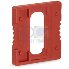 Blind plug for carrier terminal blocks, red