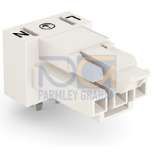 Socket for PCBs, angled, 3-pole, white