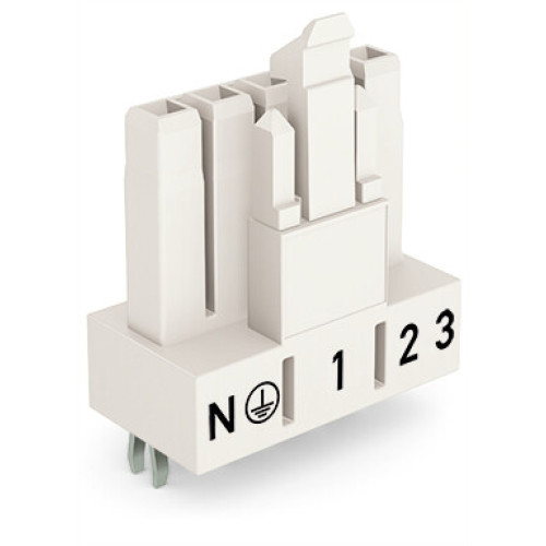 Socket for PCBs, straight, 5-pole, white