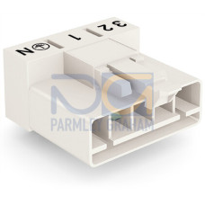 Plug for PCBs, angled, 5-pole, white