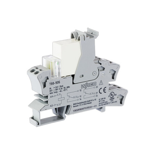 Relay module with driven contacts, Nominal input voltage: 24 VDC, 2 changeover contacts