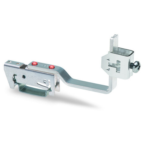 Busbar carrier, for busbars Cu 10 mm x 3 mm, flexible, silver-colored