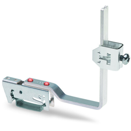 Busbar carrier, for busbars Cu 10 mm x 3 mm, flexible, silver-colored