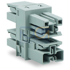 3-way distribution connector, 2-pole, Cod. B, gray