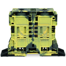2-conductor through terminal block, 185 mm&sup2;, lateral marker slots, dark gray/yellow