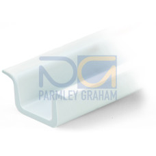 Carrier rail, plastic, 35 x 15 mm, light gray