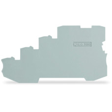 End and intermediate plate, 1 mm thick, for 4-conductor terminal blocks, gray