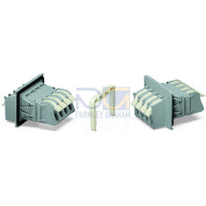 Feedthrough terminal block, lever, Plate thickness: 3 mm, gray