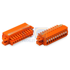 1-conductor female connector, push-button, Push-in CAGE CLAMP&reg;, orange