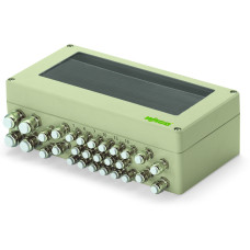 IP65 enclosure, Aluminium (RAL 7032), WxHxD (480x100x160 mm), 4 x M20, 10 x M16, 35 x M12 cable grip