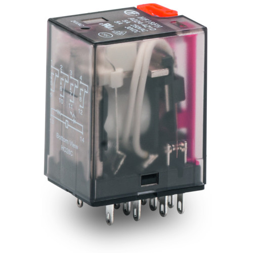 Basic relay, Nominal input voltage: 24 VAC, 4 changeover contacts