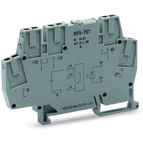 Optocoupler module, Nominal input voltage: 24 VDC, Output voltage range: 3  30 VDC, Limiting contin