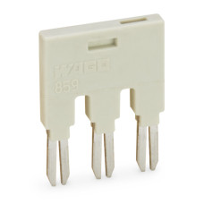 Push-In Type Jumper Bar, 3-Way Nominal Current 18 A Light Gray