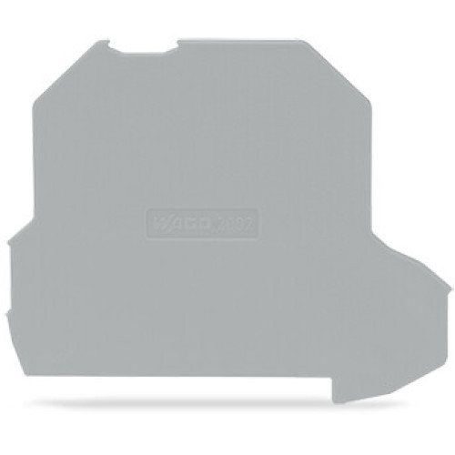 Separator plate, oversized upper deck, snap-fit type, gray