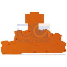 End and intermediate plate, 1 mm thick, orange