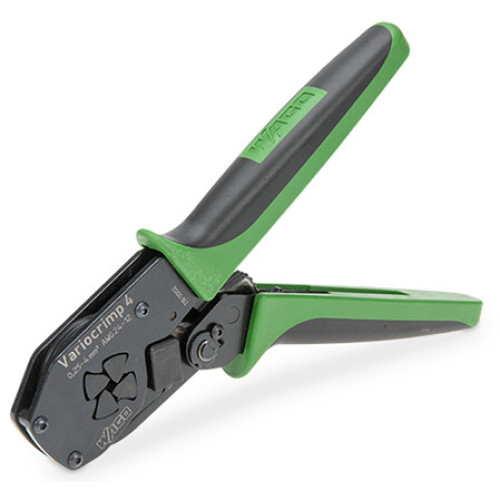 Variocrimp 4 crimping tool, for insulated and uninsulated ferrules, Crimping range: 0.25 to 4.0 mm&sup2;, green/black