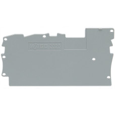 End and intermediate plate, 1 mm thick, gray