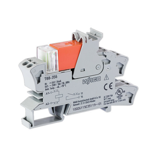 Relay module, Nominal input voltage: 24 VDC, 1 make contact, Limiting continuous current: 16 A, for