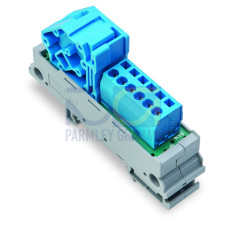 Potential distribution module, 1 potential, with 1 input clamping point, blue